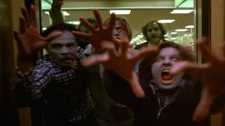 Zombies attack in Romero's Dawn of the Dead (1978)